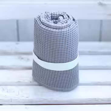 Gray Waffle Cotton Towel