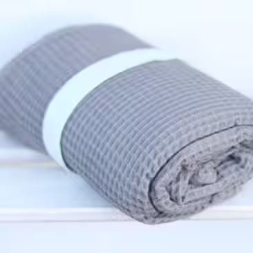 Gray Waffle Cotton Towel