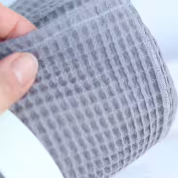 Gray Waffle Cotton Towel