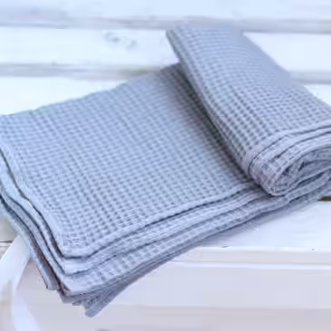 Gray Waffle Cotton Towel