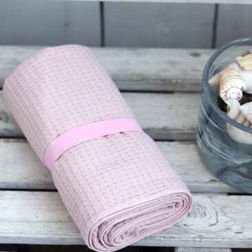 Serviette De Bain Gaufrée En Coton Doux, Séchage Rapide Et Ultra Absorbante