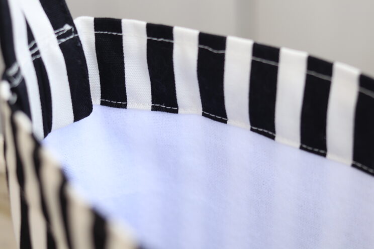 Black White Stripes Hair Dryer Bag Elegant Personalized Blow Dryer Organizer