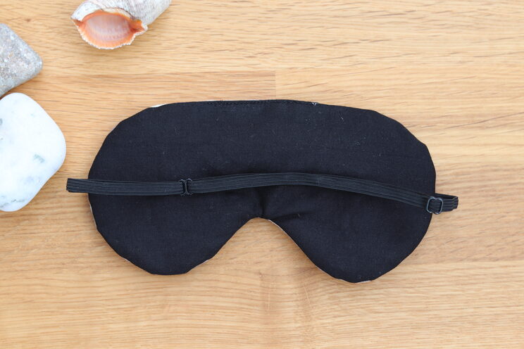 Verstellbare Schlafaugenmaske, Reisegeschenke Aus Beigefarbenem Leinen, Augenabdeckung Für Die Reise