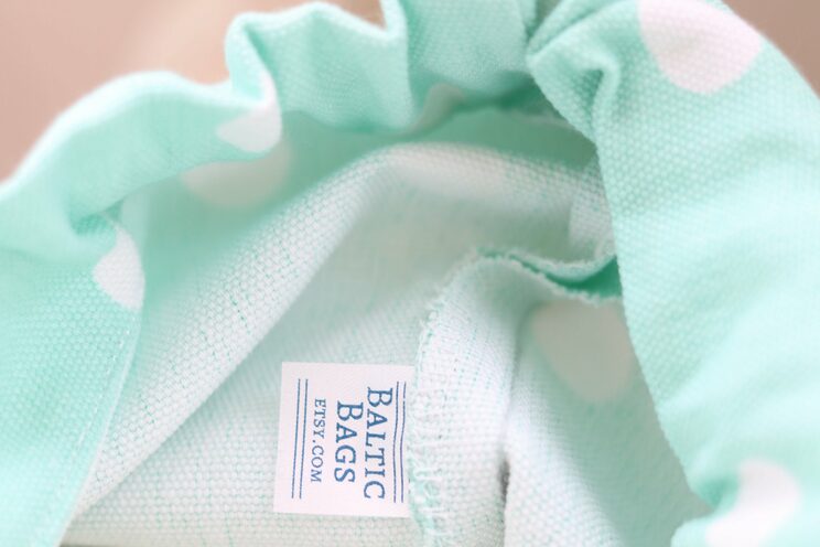 Personalisierter Kinder Wäschekorb, Türkisfarbener Baby Wäsche Aufbewahrungsbeutel Mit Punkten