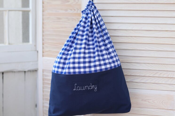 Travel Lingerie Bag, Dirty Clothes Bag, Travel Accessories, Travel Laundry Bag, Checkered, Grating, Chequered Fabric,