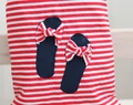 Red Stripes Schuhbeutel Organizer, Süße Reiseschuhtasche, Originelles Geschenk Für Sie