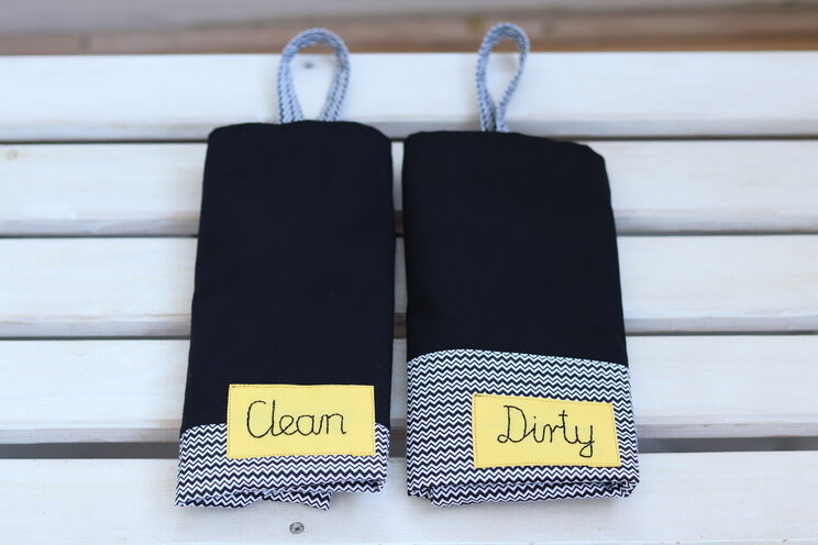 Personalized Travel Pouches For Kids, Clean And Dirty Organizer For Him Or Her, Kindergarten Lingerie Bags, Baby Shower