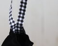 Travel Lingerie Bag With Name, Cotton Dirty Clothes Bag, Kids Travel Accessories, Black Checkered Travel Laundry Bag,