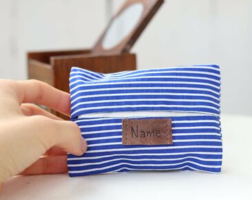 Personalisierter Taschentuchhalter, blaue Weihnachtsgeschenke für ihn Taschentuch-Taschenetui, Reisetücher-Halter