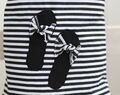 Cotton Shoe Bag Organizer, Cute Gift For Her, Black Stripes Travel Shoe Bag 