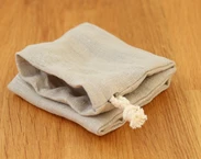 Linen Zero Waste Utensils Wrap, Beige Reusable Cutlery Holder for travel, Drawstring pouch for Picnic 