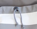Personalized Laundry Hamper, Cotton Grey Stripes Laundry Organizer For Dirty Clothes, Nursery Storage