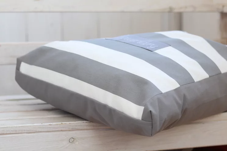 Personalized Laundry Hamper, Cotton Grey Stripes Laundry Organizer For Dirty Clothes, Nursery Storage