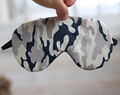 Verstellbare Schlafaugenmaske Aus Baumwolle, Weihnachtsgeschenk, Bio Augenabdeckung Für Reisen, Militär Camouflage Stoff
