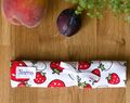Reusable And Personalized Cutlery Wrap For Picnic, Zero Waste Utensils Holder For Travel, Cotton Cutlery Roll