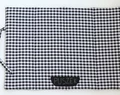 Travel Pet Blanket Personalized, Black White Check Dog Or Cat Roll Up Mat, Portable Bad Cover Outdoor Fabric, Medium