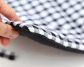 Travel Pet Blanket Personalized, Black White Check Dog Or Cat Roll Up Mat, Portable Bad Cover Outdoor Fabric, Medium
