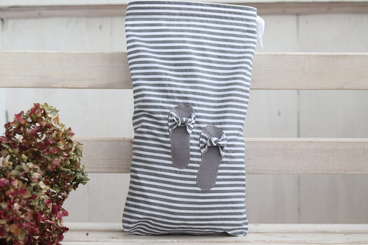 Grey Stripes Schoenentas Organisator, Cute Travel Shoe Bag, Origineel Cadeau Voor Haar