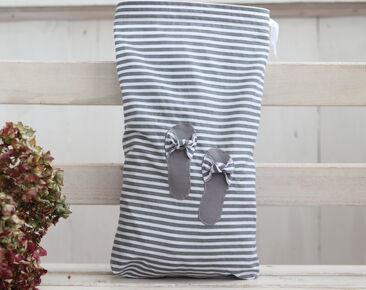 Organizér na tašky na topánky Grey Stripes, Cute Travel Shoe Bag, originálny darček pre ňu