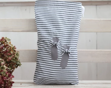 Organisateur de sac à chaussures à rayures grises, sac à chaussures de voyage mignon, cadeau original pour elle