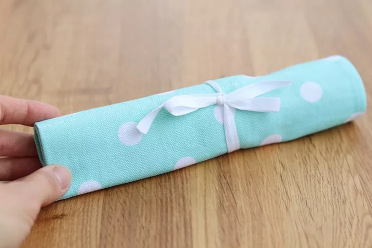Reusable Cutlery Roll, Cotton Cutlery Wrap for travel, Zero Waste Utensils Holder for Picnic