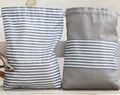Personalized Travel Pouches For Kids, Gray Stripes Kindergarten Clean And Dirty Lingerie Bags, Kids Travel Organizer,
