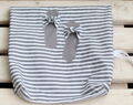 Gray Stripes Shoe Bag Organizer, Cute Travel Shoe Bag, Original Gift For Her 