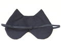 Zwart Verstelbaar Kattenoogmasker, Zwart Linnen Eye Cover For Travel, Reiscadeaus Voor Haar