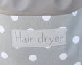 Hair Dryer Bag Personalized, Polka Dot Blow Dryer Bag, Thick Cotton Hair Dryer Organizer, Hair Accessories Holder