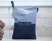 Monogrammed travel Lingerie bag, Laundry travel accessories honeymoon gift for her, drawstring bag for him