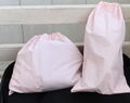 Set Of 3 Pink Cute Travel Bags For A Girl Lingerie Bags Pink Stripes Shoe Bag Travel Organizers Bag