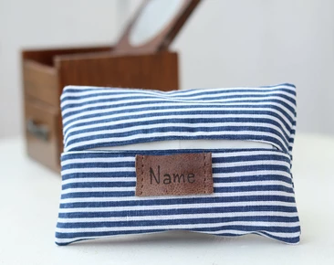 Držač maramica s monogramom, plava ideja za darove za 50. rođendan Tissue džepna torbica za maramice, držač putnih maramica