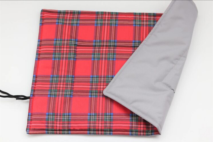 Travel Pet Blanket Personalized, Dog Or Cat Roll Up Mat Scotch Fabric, Tartan Portable Bed Cover Washable Fabric, Size S