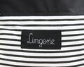 Travel Lingerie Bag With Name, Black Striped Dirty Clothes Bag, Kids Travel Accessories, Travel Laundry Bag, Zero Waste