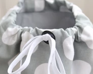 Hair dryer bag, polka dot blow dryer bag, thick cotton hair dryer organizer, hair accessories holder, personalized hair dryer bag