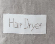 Beige linen hair curler storage, Hair dryer bag for beach house, Airbnb blow dryer organizer, hair curler storage, hair straightener holder, hair accessories bag 