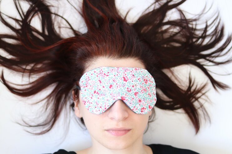 Verstellbare Schlafaugenmaske, Reisegeschenke Aus Baumwolle Mit Blumenmuster, Weiche Augenabdeckung Für Reisen