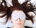 Adjustable Sleeping Eye Mask, Floral Pattern Cotton Travel Gifts, Soft Eye Cover For Travel