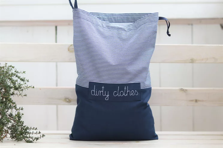 Travel laundry bag, lingerie bag, stripes bag, travel accessories, personalized travel bag, pyjama bag