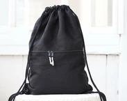 Custom linen backpack with pocket, Lightweight travel gift for her or him