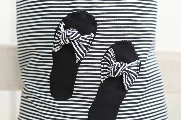 Shoe bag organizer, Cute gift for her, Black Stripes Travel Shoe Bag