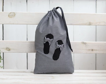 Organizér na tašky na topánky, roztomilý darček pre ňu, cestovná taška na topánky Black Stripes