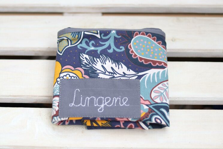Travel Lingerie Bag With Name, Cotton Dirty Clothes Bag, Kids Travel Accessories, Oriental Flower Travel Laundry Bag,