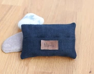 Personalized Travel Tissue Holder, Purse Pocket Holder, Elegant navy blue linen 50th birthday idea, gifts for dad