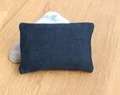 Personalized Travel Tissue Holder, Purse Pocket Holder, Elegant Navy Blue Linen 50th Birthday Idea, Gifts For Dad