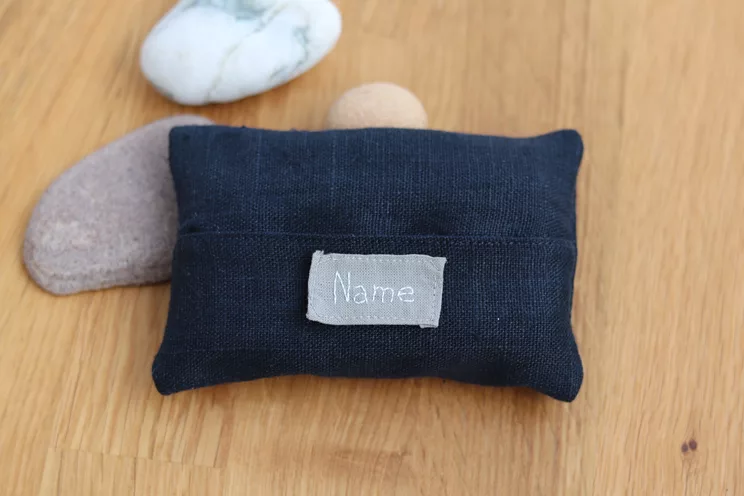 Personalized Travel Tissue Holder, Purse Pocket Holder, Elegant Navy Blue Linen 50th Birthday Idea, Gifts For Dad