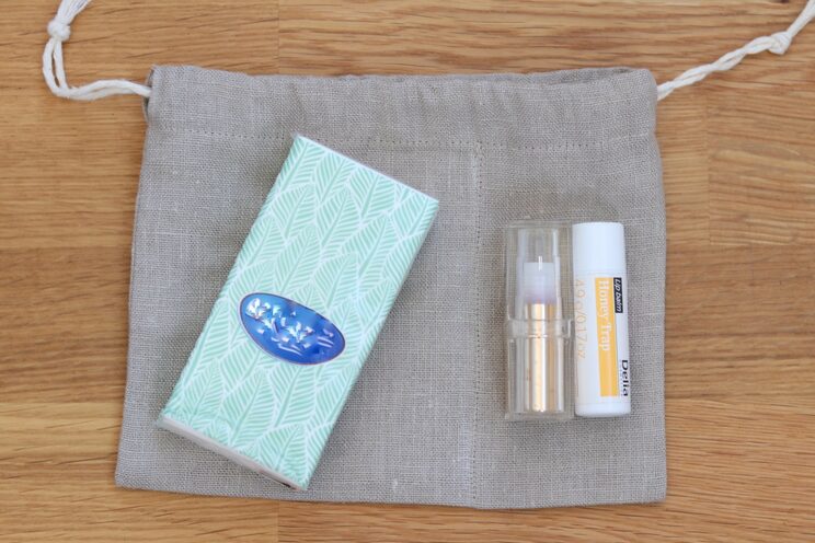 Small Linen Cosmetic Organizer, Beige Mini Backpack Organizer, Little Treasure Bag, Linen Purse Inserts,Linen Drawstring