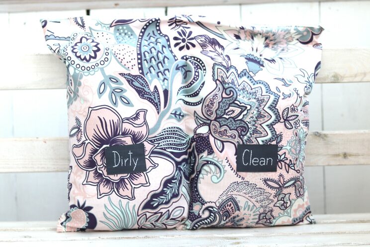 Oriental Flower Clothes Organizer Or Dirty Clean Bag Travel Accessories With Paisley Pattern