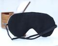 Adjustable Sleeping Eye Mask, Beige Linen Both Sides Travel Gifts, Eye Cover For Travel