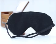 Adjustable sleeping eye mask, beige linen both sides travel gifts, Eye cover for Travel